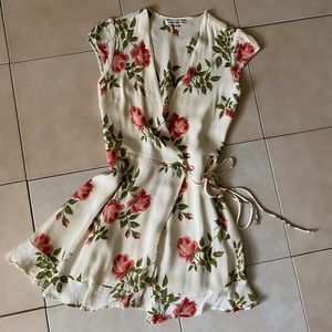 Reformation Floral Wrap dress XS